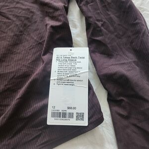 Lululemon Back Twist Rib Long Sleeve